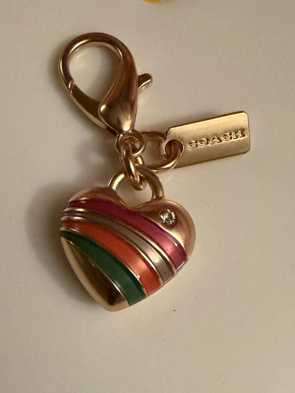 Coach Heart Charm Euc (bundle)